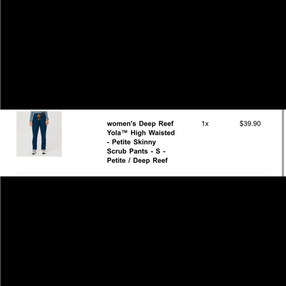 Figs Women’s Deep Reef Yola High Waisted - Petite Skinny Scrub Pants - Small - Picture 11 of 11